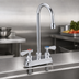 Thumbnail image #3 for OptiFlow Heavy Duty Solid Body Manual Deck-Mount Faucet with 8-Inch Gooseneck Spout, 4-Inch OC