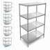 Thumbnail image #3 for John Boos Stationary Stainless Steel Dry Storage Shelving Unit, 30W x 24D x 72H, 4 Adjustable Shelves