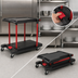 Thumbnail image #3 for Convertible 2-Shelf Utility Bus Cart with Locking Casters, Black