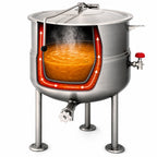 Thumbnail image #3 for Cleveland Range KDL25 25-Gallon Direct Steam Kettle with 2/3 Steam Jacket and Tri-Leg Base