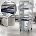 Thumbnail image #3 for New Age Universal Mobile Stepped-Angle Pan Rack, 20-Pair, 3-Inch Spacing