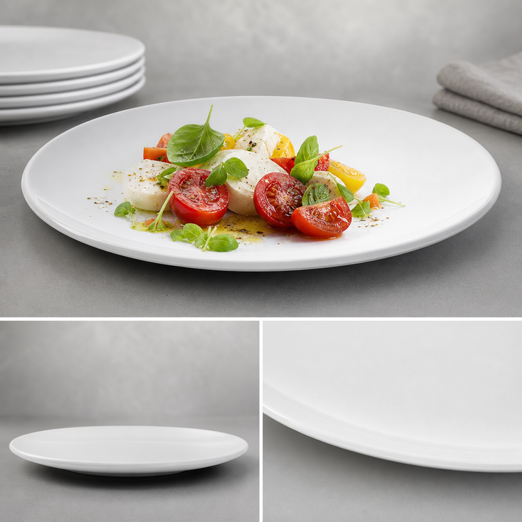 Product image #4 for Epicure 12-Inch Round White Coupe Melamine Buffet/Pizza Plate