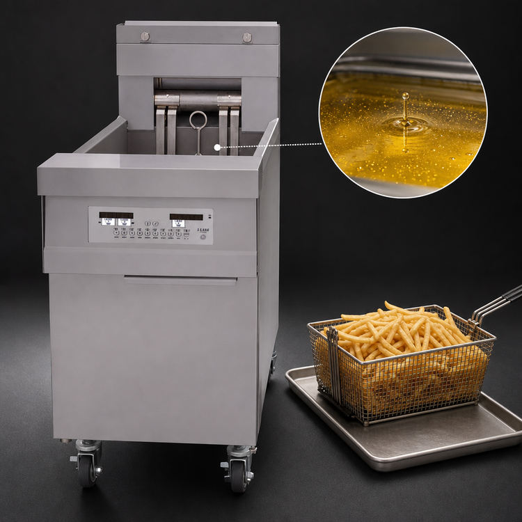 Product image #3 for Frymaster 1814 Oil-Conserving Electric Floor Fryer, 60-Lb Oil Capacity, Open-Pot Design