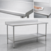Thumbnail image #3 for BlendPort® Budget Series 60 in. W x 24 in. D 430 Stainless Steel Work Table with Backsplash and Undershelf