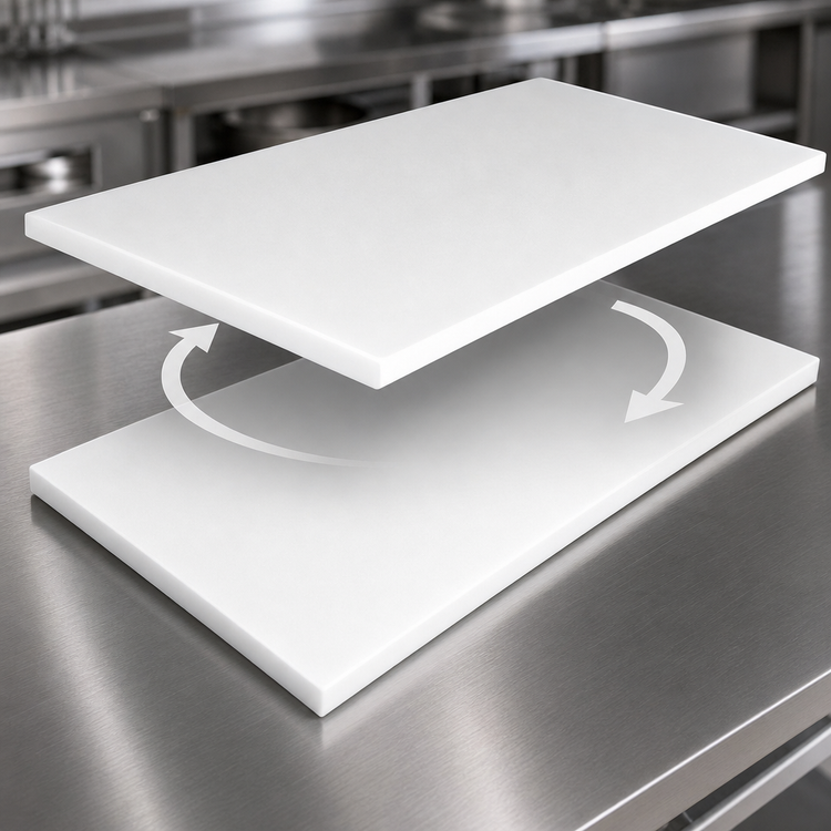 Product image #3 for John Boos 108" x 24" Reversible Poly Work Table Top Replacement, 1" Thick