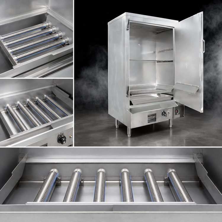 Product image #3 for MasterRange 36-Inch Natural Gas Smokehouse with Left-Hand Door, Standard Galvanized Exterior