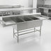Thumbnail image #2 for Eagle Group Spec-Master FFN2754-3-30-14/3 3-Compartment Flush Front Stainless Steel Commercial Sink with 30-Inch Drainboards