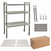 Thumbnail image #3 for Cambro Camshelving Elements XTRA High Density Top Rail 4-Shelf Vented Mobile Starter Unit, 21 x 60 x 80 Inches, Speckled Gray