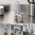Thumbnail image #3 for T&S Brass Deck-Mount Mixing Faucet with 5-3/4 Inch Swivel Gooseneck and 4-Inch Adjustable Centers