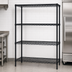 Thumbnail image #3 for Quantum Black Epoxy Antimicrobial Wire Shelving Starter Kit, 72W x 18D x 63H, 4-Shelf Stationary Unit