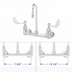 Thumbnail image #3 for T&S Brass Wall Mount Mixing Pantry Faucet, 8-Inch Centers, Rigid/Swivel Gooseneck, 1.0 GPM Aerator