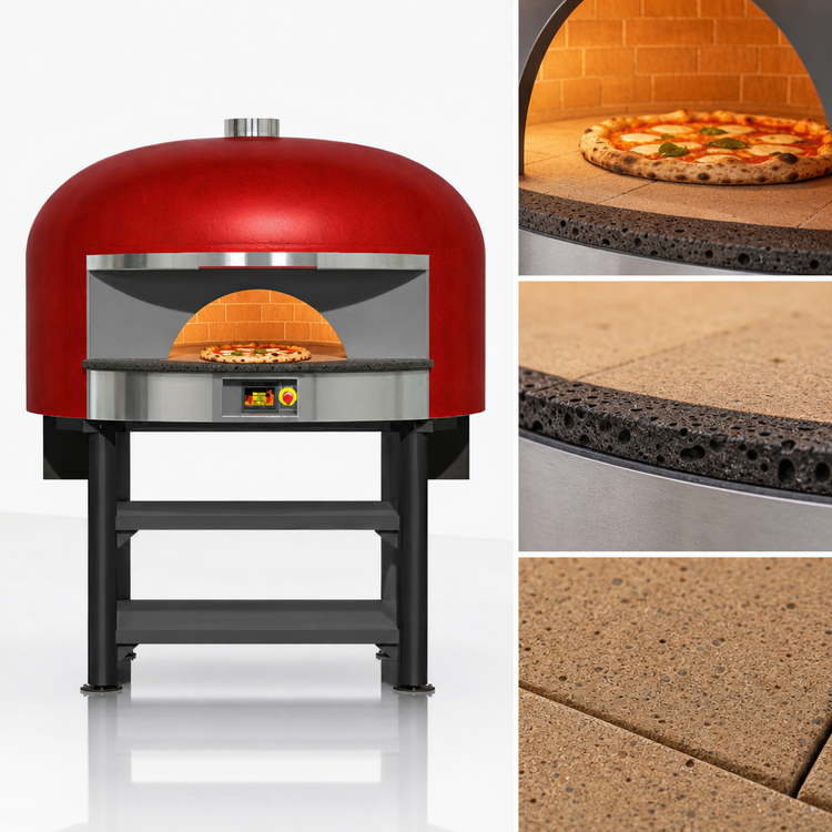 Product image #3 for Marra Forni Neapolitan NP70W Freestanding Wood-Fired Brick Pizza Oven with 27-5/8-Inch Round Deck