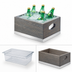 Thumbnail image #3 for Ashwood Rectangular Wood Ice Housing with Clear Polycarbonate Pan Insert and Liner