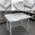 Thumbnail image #3 for BK Resources 72 x 24 Inch Open Base Riser Top Stainless Steel Work Table with Galvanized Legs