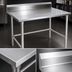 Thumbnail image #3 for John Boos Stallion 108-Inch x 30-Inch Stainless Steel Cocktail Station Work Table with 5-Inch Backsplash and Safety Edge
