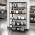 Thumbnail image #3 for Quantum 5-Shelf Wire Shelving Starter Kit, 42 x 21 x 86 Inch, Stationary, Black Epoxy Antimicrobial Finish