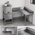Thumbnail image #3 for Spec-Master Right-Hand Corner Clean Dishtable, 72-Inch Machine-to-Corner x 60-Inch Corner-to-End, Left-to-Right, 14-Gauge 304 Stainless Steel