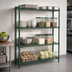 Thumbnail image #3 for Eagle Redipak 4-Tier Stationary Wire Shelving Unit, 48 x 18 x 74 Inches, Green Epoxy Coated