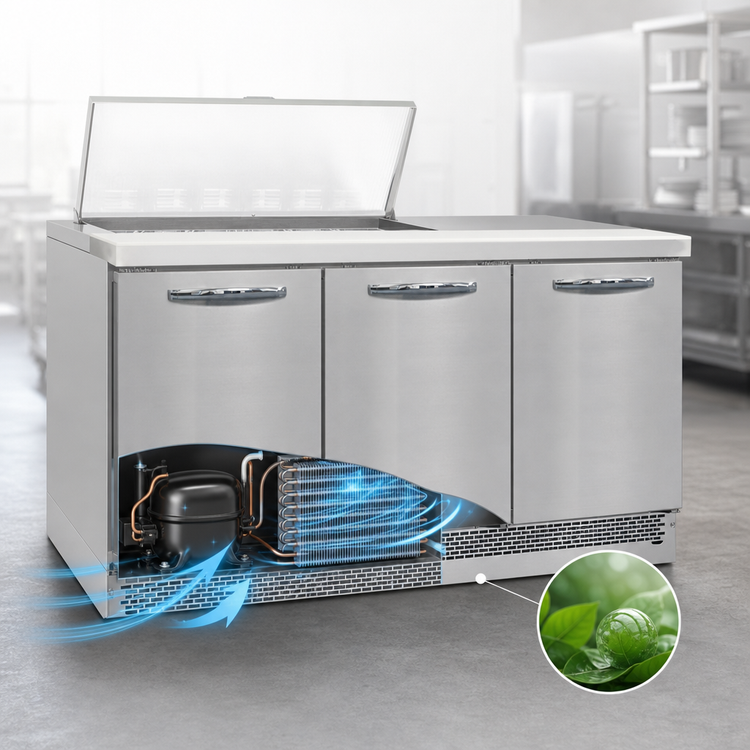 Product image #3 for Continental Refrigerator SW72N18M-FB 72" Mighty Top Front Breathing Sandwich Unit