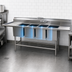 Thumbnail image #3 for Eagle Spec-Master FN Series Coved Corner Four-Compartment Stainless Steel Sink with 30-Inch Left Drainboard, 104-Inch Wide