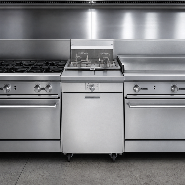 Product image #3 for Garland Master Series 24-Inch Heavy-Duty Range-Match Gas Fryer, 70 lb. Fat Capacity
