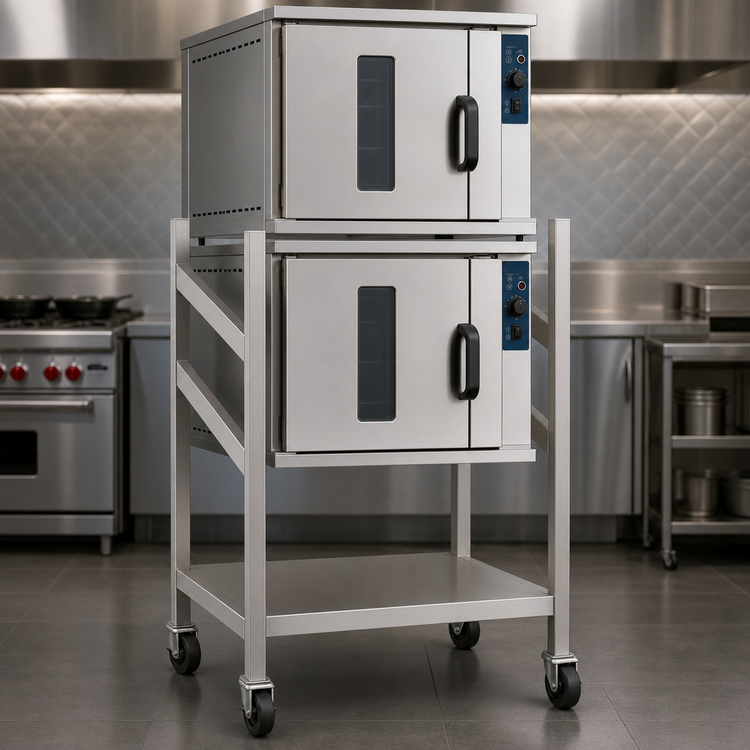 Product image #3 for AccuTemp Stainless Steel Ergo-Low Support Stand for Double-Stacked Steam'N'Hold or Evolution Units