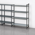 Thumbnail image #3 for Cambro Camshelving Basics Plus 4-Tier Polymer Shelving Add-On Unit, 18 x 48 x 72 Inches, Vented/Solid Shelves