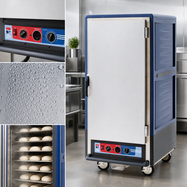 Product image #3 for Metro C5 3 Series Moisture Heated Holding and Proofing Cabinet, 3/4 Height, Mobile, Blue