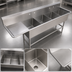 Thumbnail image #3 for John Boos Pro-Bowl 4-Compartment Sink with Left Drainboard, 20-Inch x 20-Inch x 12-Inch Bowls, 14-Gauge Stainless Steel