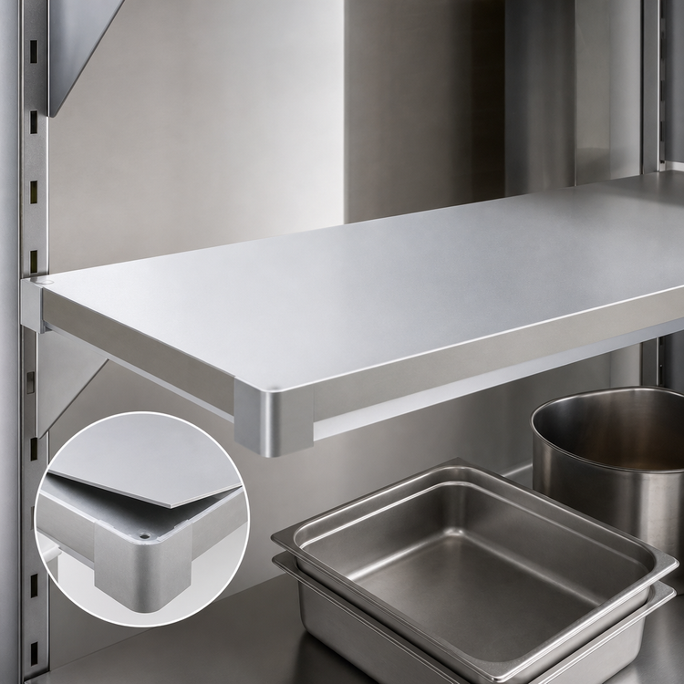 Product image #4 for New Age Adjust-A-Shelf Solid Brute Series Aluminum Shelf, 66 x 24 Inches, 800 lb. Capacity