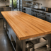 Thumbnail image #3 for Appalachian Red Oak Blended Edge Grain Island Countertop, 132 x 32 x 1-1/2 Inch, Varnique Finish
