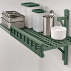 Thumbnail image #3 for Metro SmartWall GS1436K3 Wall-Mounted Grid Shelf, 36 x 14 Inches, Retaining Edge, Green Metroseal 3 Epoxy Finish