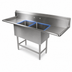 Thumbnail image #3 for John Boos Pro-Bowl 2-Compartment Stainless Steel Sink with Left and Right Drainboards