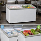 Thumbnail image #4 for Excellence Commercial Products HB-17HCD Dual-Temperature Chest Refrigerator/Freezer, 16.5 Cu. Ft., 2 Sliding Glass Doors, White