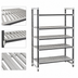 Thumbnail image #3 for Cambro Camshelving Elements XTRA 18 x 42 x 64 Inch 5-Tier Vented Stationary Starter Shelving Unit, Speckled Gray