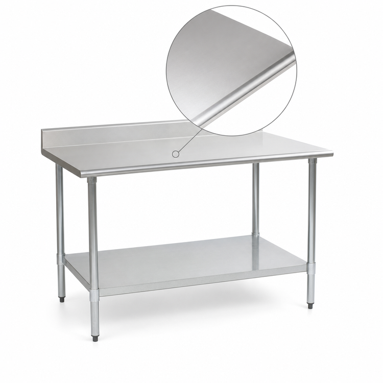 Product image #3 for Eagle Group BlendPort® Budget Series 60" x 24" Stainless Steel Work Table with 4-1/2" Backsplash and Adjustable Undershelf