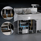 Thumbnail image #3 for Imperial (Middleby) IFSCB175C Gas Floor Fryer/Filter System with Drain Station, 75 lb Capacity, Computer Controls