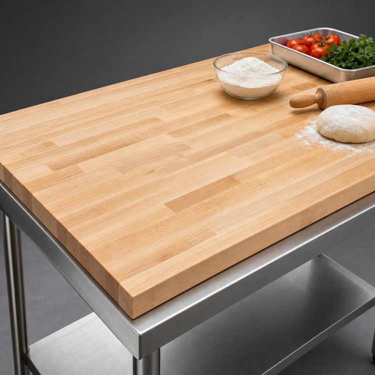 Product image #3 for John Boos Edge Grain Wood Baker's Table Top, 84 x 60 x 2-1/4 Inch, Northern Hard Rock Maple, Penetrating Oil Finish