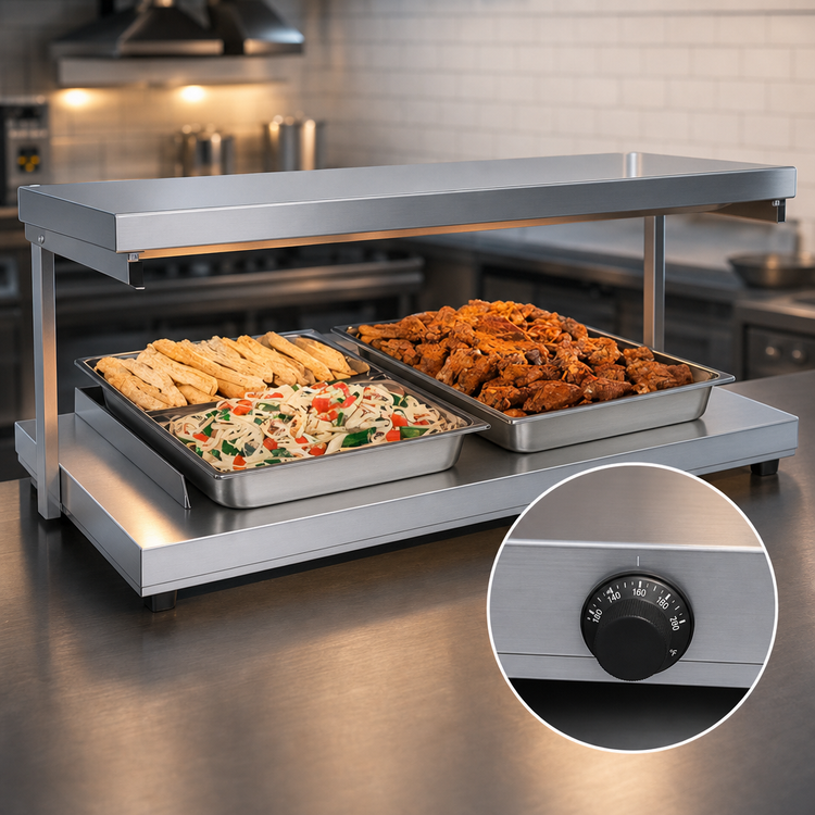 Product image #3 for Hatco Glo-Ray 72-Inch Freestanding Heated Shelf with Stainless Steel Top, 15-3/4-Inch Deep