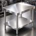 Thumbnail image #3 for Klinger's Trading 30-Inch x 30-Inch Stainless Steel Mixer Table with Undershelf and Legs
