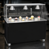 Thumbnail image #3 for Vollrath 2-Series Affordable Portable 46-Inch Buffet-Style Solid Top Utility Station with Illuminated Breath Guard and Sliding-Door Storage Base