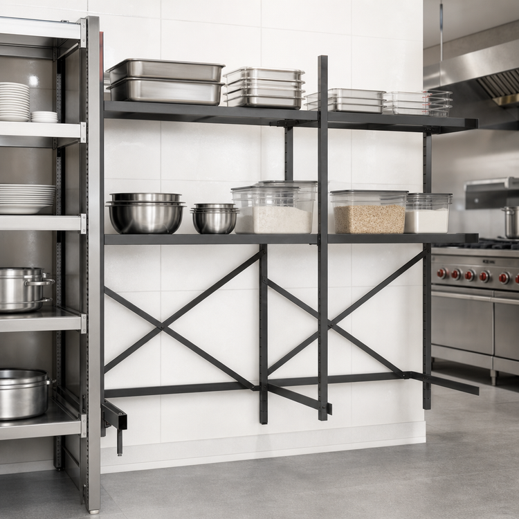 Product image #3 for Metro SmartLever Add-On Cantilevered Shelving Kit for 24 x 18 Inch Shelves
