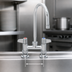 Thumbnail image #3 for T&S Brass equip 4-Inch Centers Deck Mount Manual Faucet with 5-7/8-Inch Swivel Gooseneck Spout