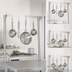 Thumbnail image #3 for BK Resources APU-36 Adjustable Table-Mount Single-Bar Pot Rack, 36 Inch Wide x 50 Inch High, Stainless Steel, 6 Hooks