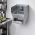 Thumbnail image #3 for BK Resources Wall-Mount Hand Sink with Integrated Towel Dispenser and Deck-Mount Faucet, 14 x 10 x 5 Bowl