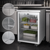 Thumbnail image #3 for Beverage-Air 24-Inch One-Section Food-Rated Refrigerated Back Bar Storage Cabinet with Glass Door, 7.66 Cu. Ft., Stainless Steel