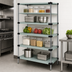 Thumbnail image #3 for Quantum Solid Stainless Steel Shelving Starter Kit, 30 x 18 x 74 Inches, 5-Shelf Stationary Unit