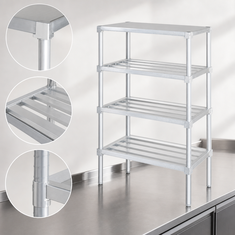 Product image #3 for Channel Manufacturing Tubular Adjustable Aluminum Shelf, 42 x 24 Inches