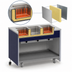 Thumbnail image #3 for Atlas Metal INFIH-3 Mobile Electric Hot Food Unit, 3-Well, Open Cabinet Base
