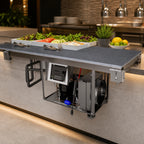 Thumbnail image #3 for Hatco CSSBFP-48-S Built-In Simulated Stone Refrigerated Cold Shelf, 48 x 24 Inch, Electronic Controls, Self-Contained, R-290, 1/5 HP